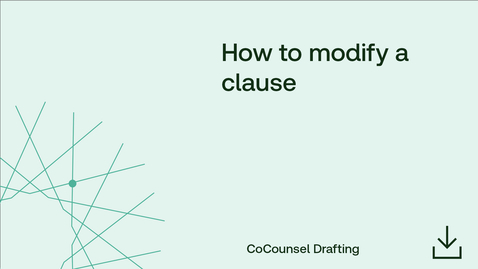 Thumbnail for Modify a clause