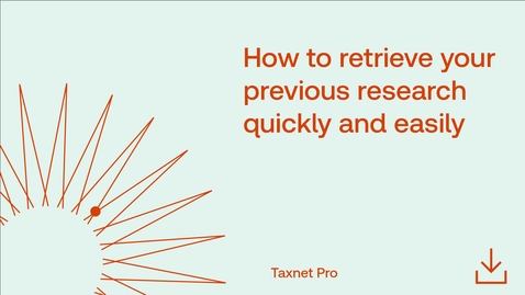 Thumbnail for How to retrieve your previous research quickly and easily