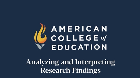 Thumbnail for 
		Analyzing and Interpreting Research Findings
	