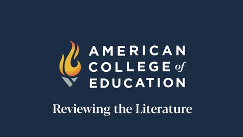 Thumbnail for 
		Reviewing the Literature
	