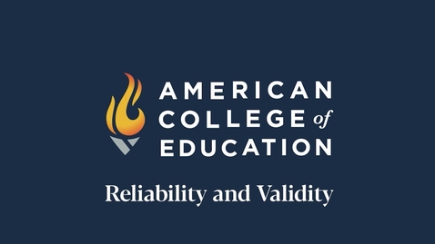 Thumbnail for 
		Reliability and Validity
	