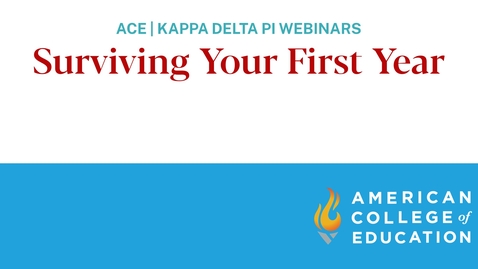 Thumbnail for entry Surviving Your First Year (Webinar)