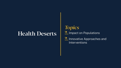 Thumbnail for Health Deserts