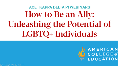 Thumbnail for How to Be an Ally Unleashing the Potential of LGBTQ Individuals