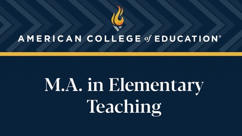 Thumbnail for 
		M.A. in Elementary Teaching: Commencement 2024
	
