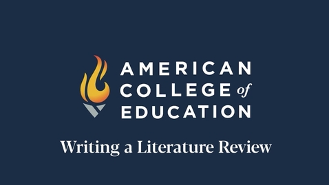 Thumbnail for 
		Writing a Literature Review
	