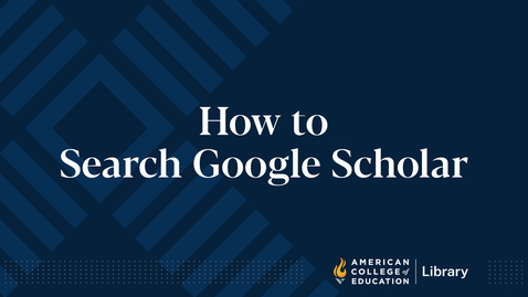 Thumbnail for How to Search Google Scholar