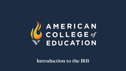 Thumbnail for 
		Introduction to the Institutional Review Board (IRB)
	