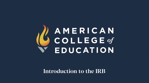 Thumbnail for 
		Introduction to the Institutional Review Board (IRB)
	