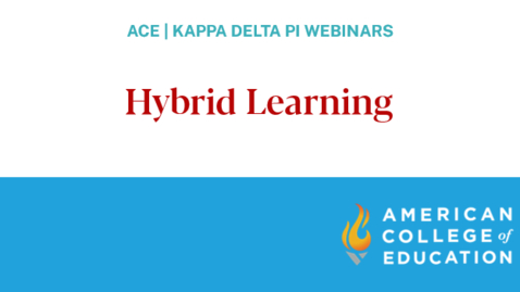 Thumbnail for entry Hybrid Learning