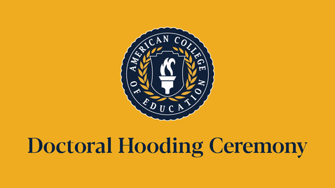 Thumbnail for 2024 ACE Commencement: Doctoral Hooding Ceremony
