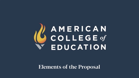 Thumbnail for 
		Elements of the Proposal
	