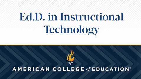 Thumbnail for entry 
		Ed.D. in Instructional Technology: Commencement 2023
	