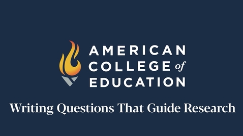Thumbnail for Writing Questions That Guide Research