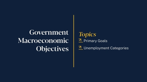 Thumbnail for 
		Government Macroeconomic Objectives
	