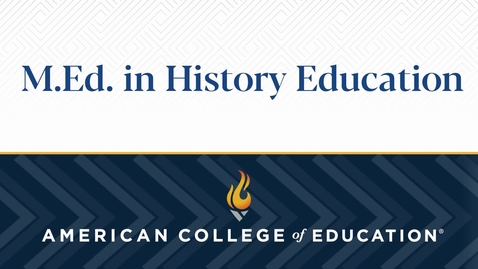 Thumbnail for 
		M.Ed. in History Education: Commencement 2023
	