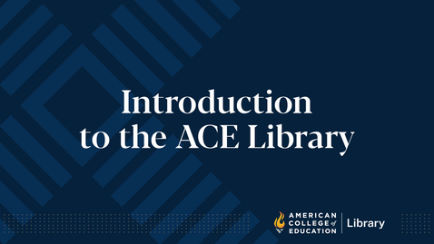 Thumbnail for Introduction to the ACE Library