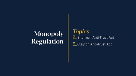 Thumbnail for 
		Monopoly Regulation
	