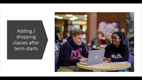 Thumbnail for Adding and dropping classes after term starts