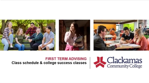 Thumbnail for entry First-Term Advising