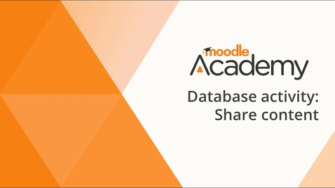 Thumbnail for entry Database activity in Moodle