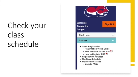 Thumbnail for Check your class schedule