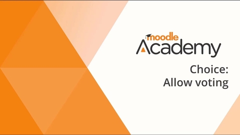 Thumbnail for Choice in Moodle