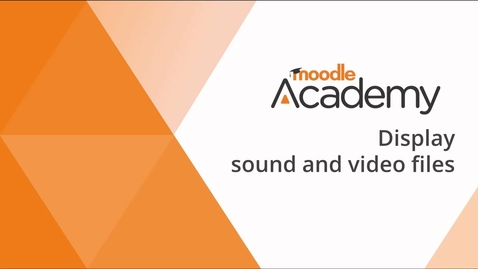 Thumbnail for Sound and video in Moodle
