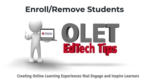 Thumbnail for Moodle - Manually Enroll or Remove Students
