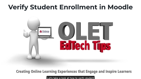 Thumbnail for Moodle - Verify Student Enrollment