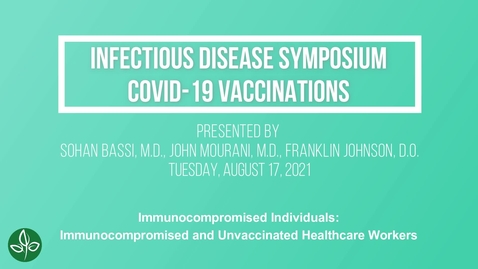 Thumbnail for Q21  Immunocompromised and Unvaccinated Healthcare Workers