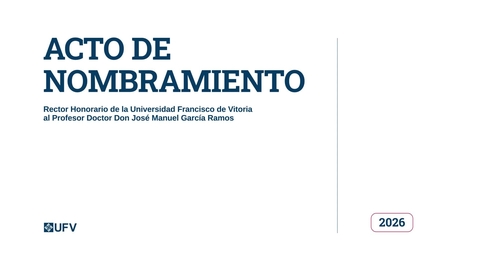 Miniatura para Acto reconocimiento Rector Honorario D. José Manuel García Ramos