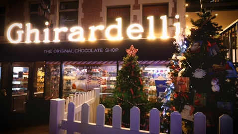 Thumbnail for entry Ghirardelli Square Christmas Tree Stroll at Night | Academy of Art University