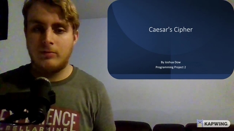 Thumbnail for 2021FA Computer Prog for Liberal Arts (CS 150) Programming Project by Student on Ceasar Cipher