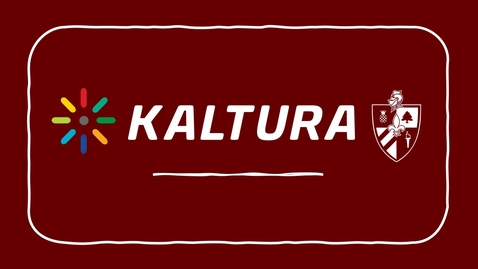 Thumbnail for Kaltura: Record and post a video in Moodle