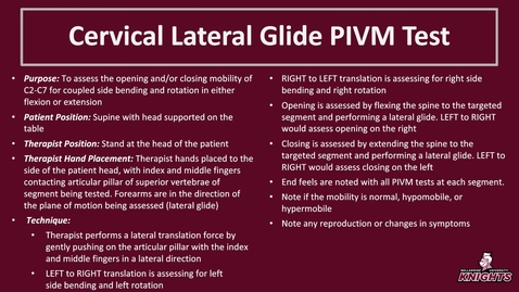 Thumbnail for entry Cervical Lateral Glide PIVM Test