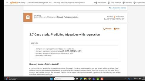 Thumbnail for 2.7 Case study: Predicting trip prices with regression