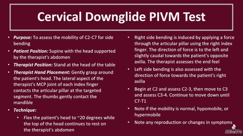 Thumbnail for entry Cervical Downglide PIVM Test