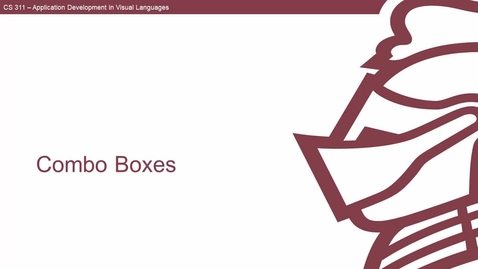 Thumbnail for Using Combo Boxes in C#