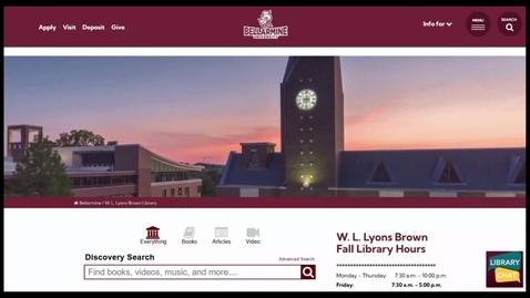 Thumbnail for MBA 605: Strategic Marketing Management (Library Tutorial)