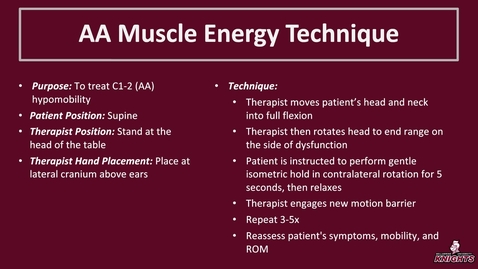 Thumbnail for entry AA Muscle Energy Technique