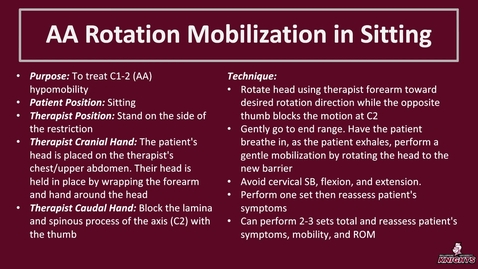 Thumbnail for AA Rotation Mobilization in Sitting