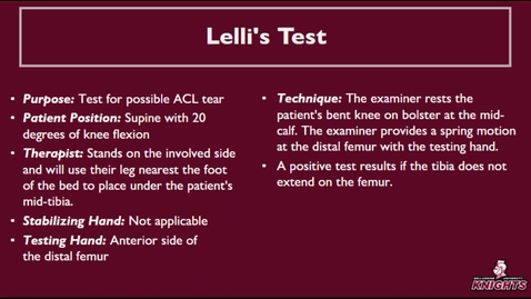 Thumbnail for Lelli's Test