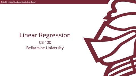 Thumbnail for entry Linear Regression
