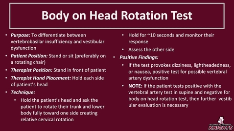 Thumbnail for entry Body on Head Rotation Test