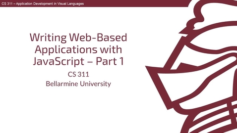Thumbnail for entry Writing Web-Based Applications - Part1