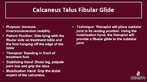 Thumbnail for entry Foot &amp; Ankle: Calcaneus Talus Fibular Glide