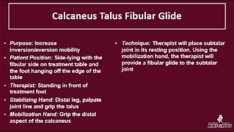 Thumbnail for Foot &amp; Ankle: Calcaneus Talus Fibular Glide
