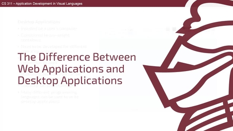 Thumbnail for Desktop Applications vs Web Applications