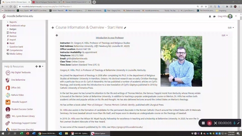 Thumbnail for entry Course Overview &amp; Introduction to Your Professor